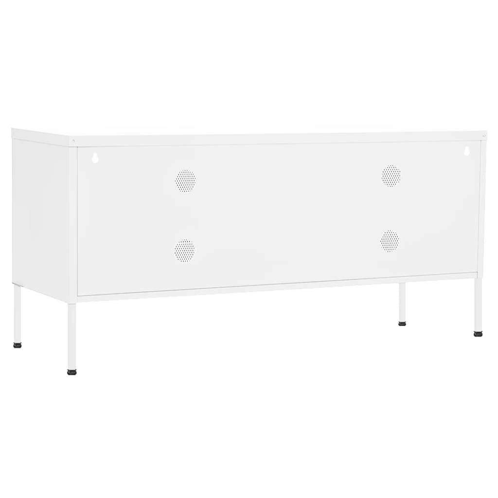 vidaXL TV-Schrank Weiß 105x35x50 cm Stahl