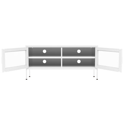 vidaXL TV-Schrank Weiß 105x35x50 cm Stahl