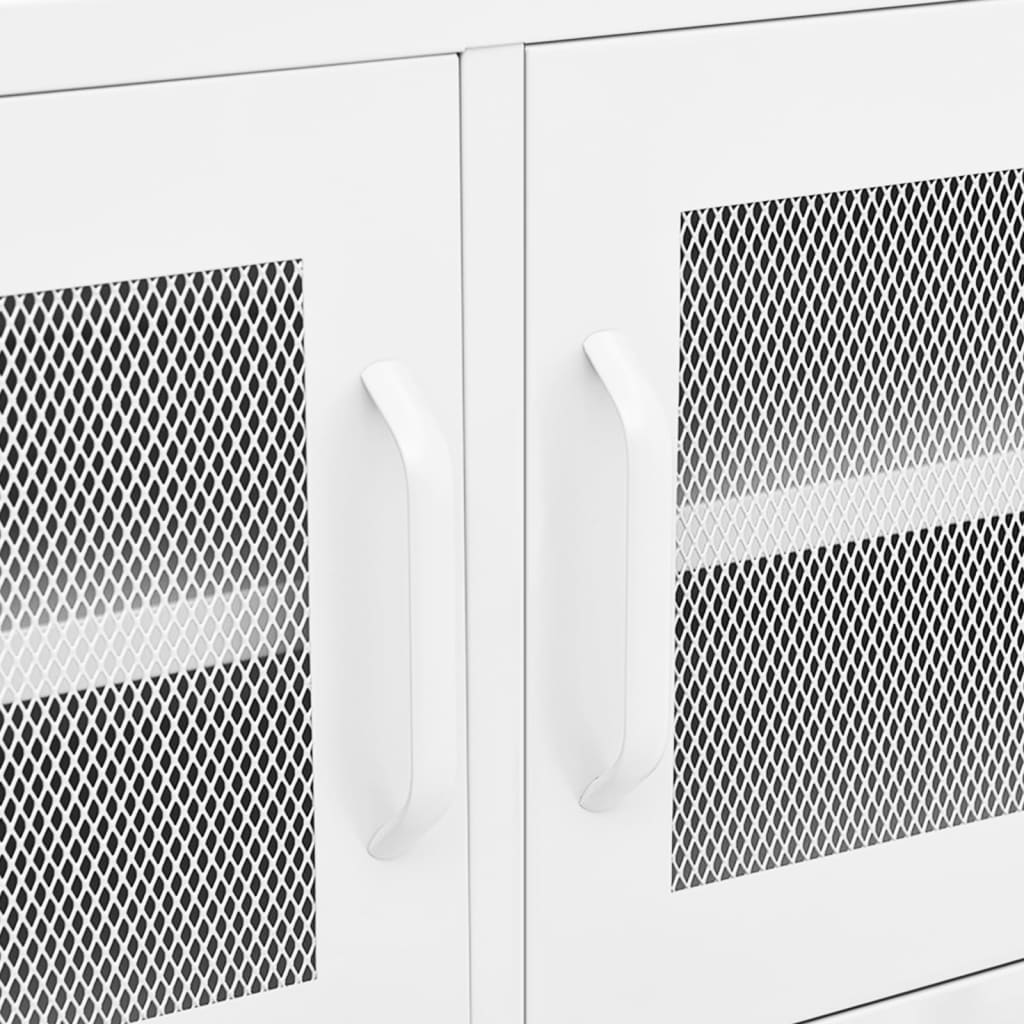 vidaXL TV-Schrank Weiß 105x35x50 cm Stahl