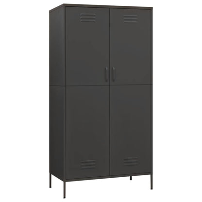 Kleiderschrank Anthrazit 90x50x180 cm Stahl