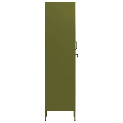 vidaXL Schließfachschrank Olivgrün 35x46x180 cm Stahl