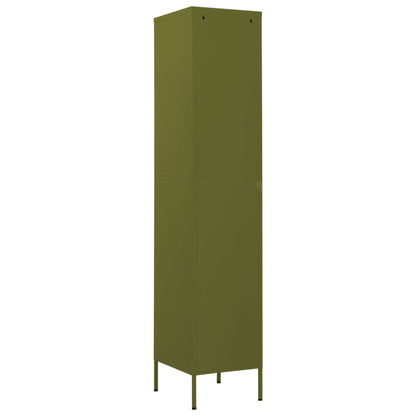 vidaXL Schließfachschrank Olivgrün 35x46x180 cm Stahl