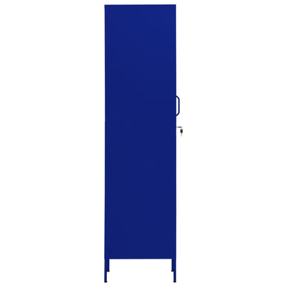 vidaXL Schließfachschrank Marineblau 35x46x180 cm Stahl