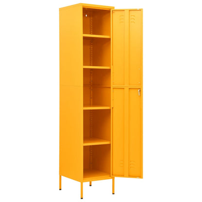 vidaXL Schließfachschrank Senfgelb 35x46x180 cm Stahl