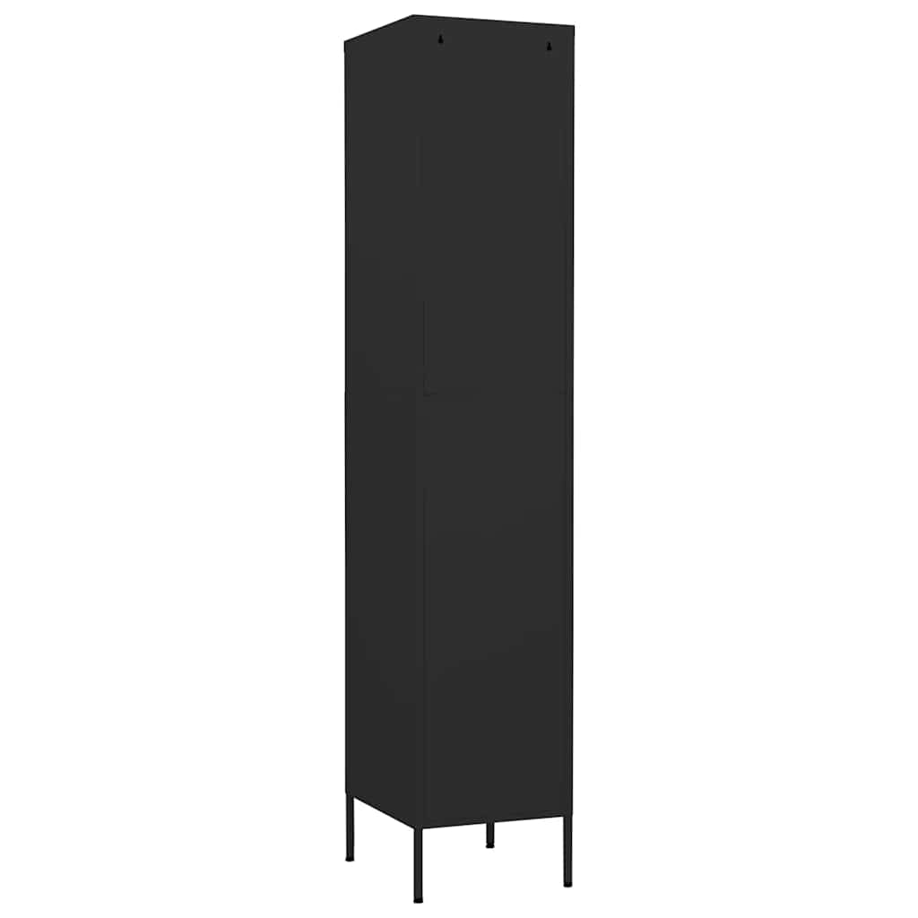 vidaXL Schließfachschrank Schwarz 35x46x180 cm Stahl