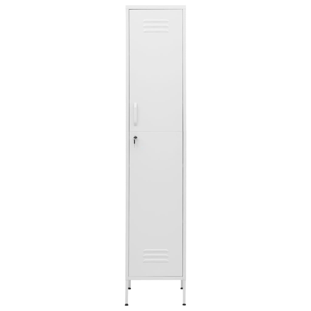 vidaXL Schließfachschrank Weiß 35x46x180 cm Stahl