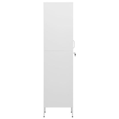 vidaXL Schließfachschrank Weiß 35x46x180 cm Stahl