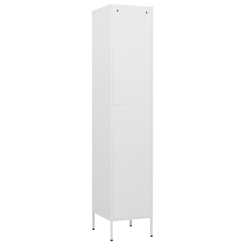 vidaXL Schließfachschrank Weiß 35x46x180 cm Stahl