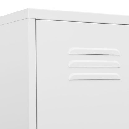 vidaXL Schließfachschrank Weiß 35x46x180 cm Stahl