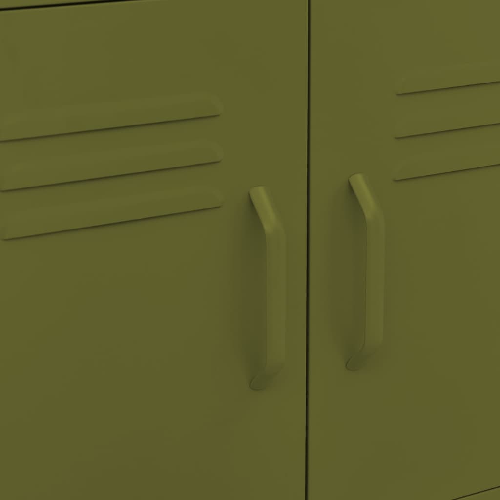 vidaXL Lagerschrank Olivgrün 60x35x56 cm Stahl