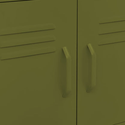 vidaXL Lagerschrank Olivgrün 60x35x56 cm Stahl