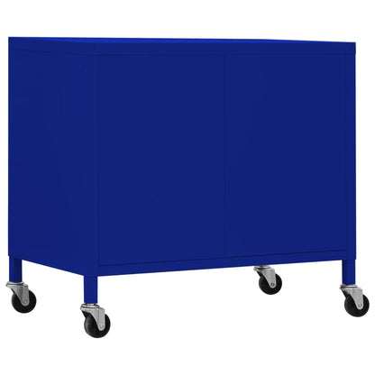 vidaXL Lagerschrank Marineblau 60x35x56 cm Stahl