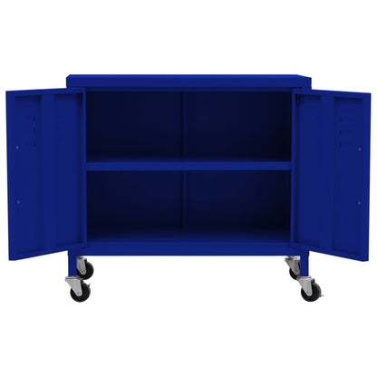 vidaXL Lagerschrank Marineblau 60x35x56 cm Stahl