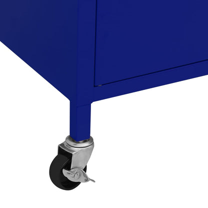vidaXL Lagerschrank Marineblau 60x35x56 cm Stahl