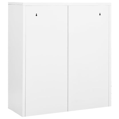 vidaXL Büroschrank Weiß 90x40x102 cm Stahl