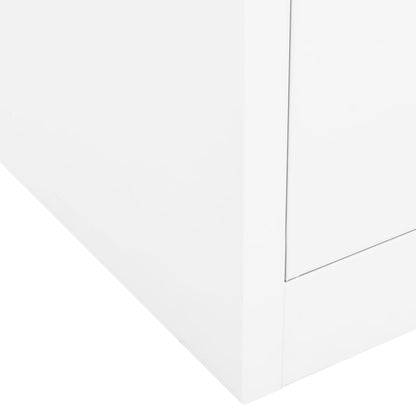 vidaXL Büroschrank Weiß 90x40x102 cm Stahl