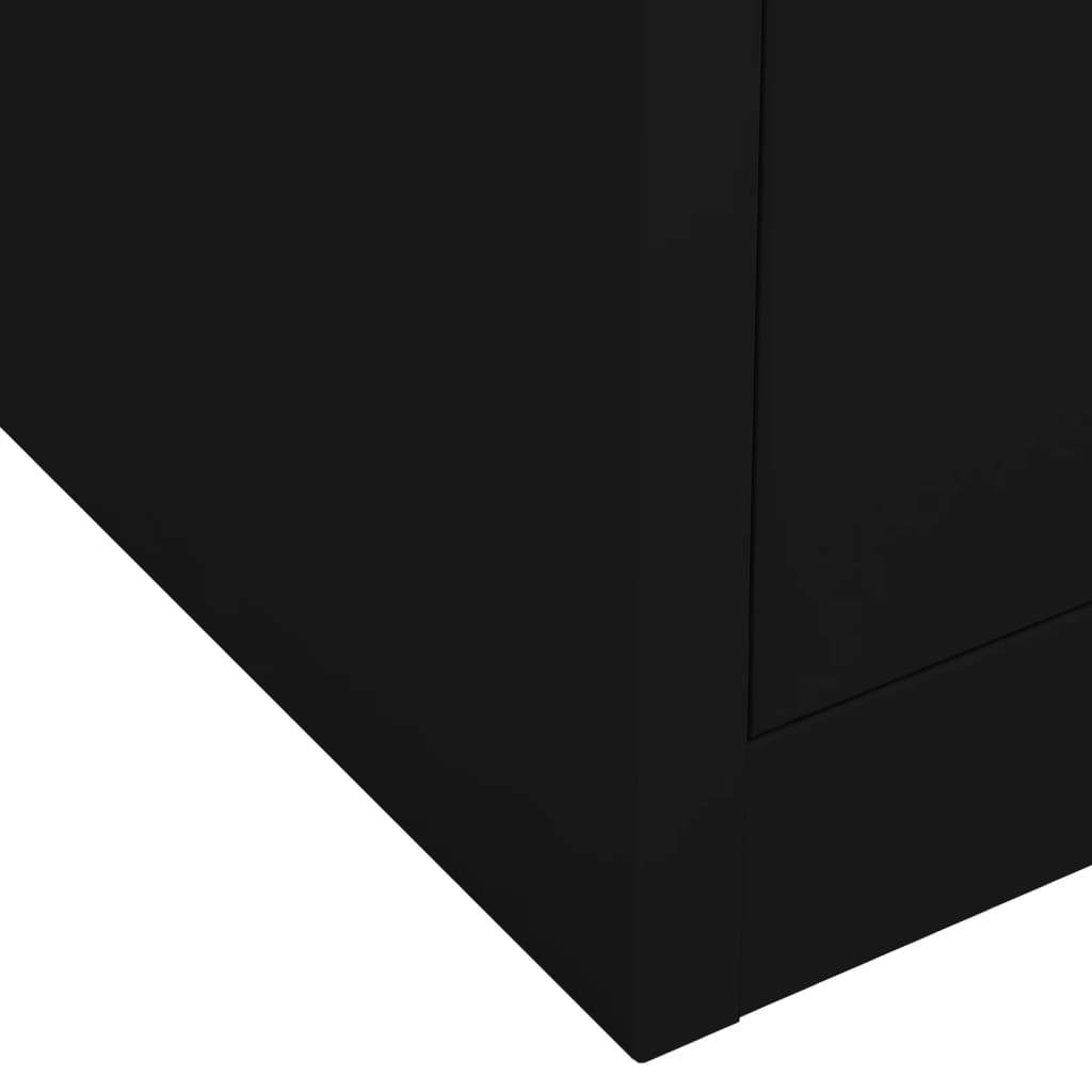 vidaXL Büroschrank Schwarz 90x40x102 cm Stahl