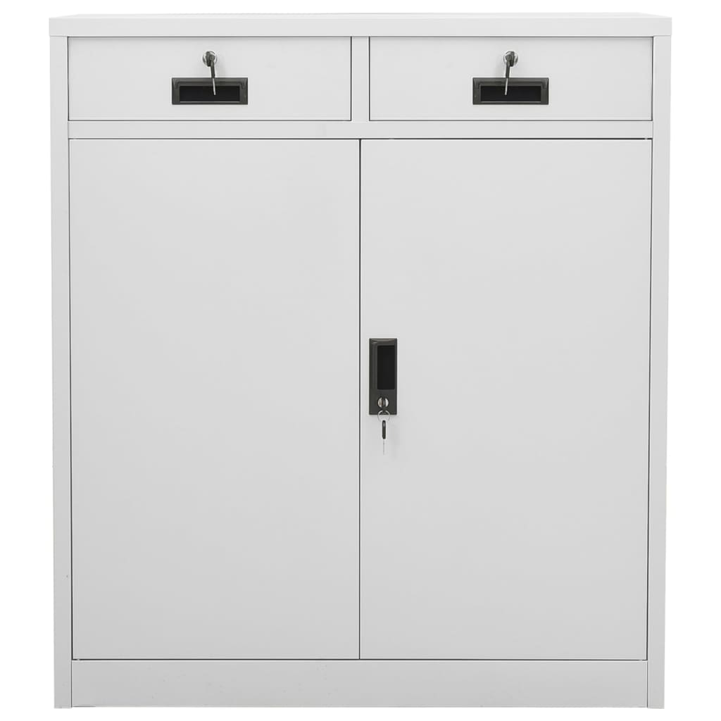 vidaXL Büroschrank Hellgrau 90x40x102 cm Stahl