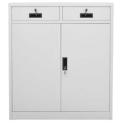 vidaXL Büroschrank Hellgrau 90x40x102 cm Stahl