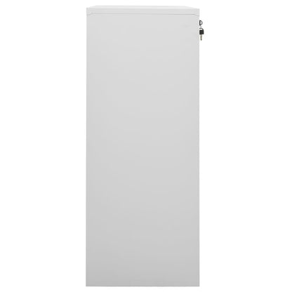 vidaXL Büroschrank Hellgrau 90x40x102 cm Stahl