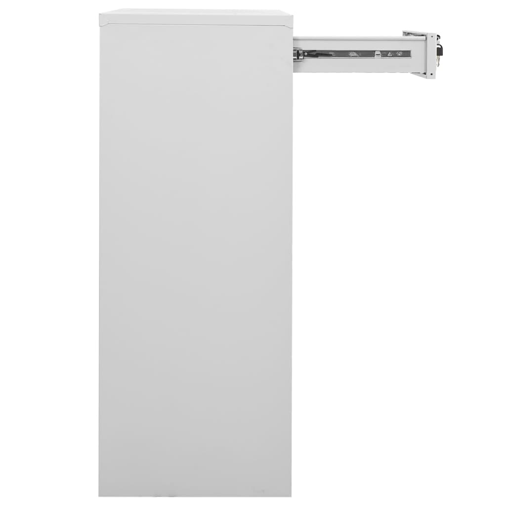 vidaXL Büroschrank Hellgrau 90x40x102 cm Stahl