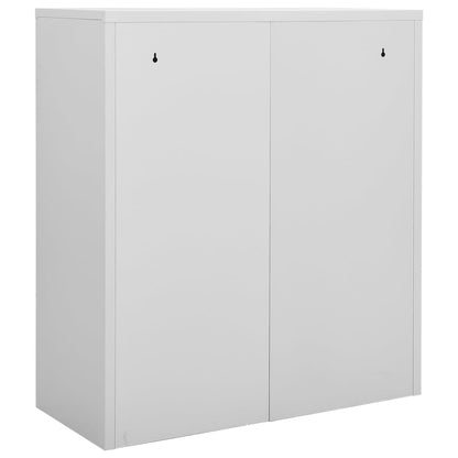 vidaXL Büroschrank Hellgrau 90x40x102 cm Stahl