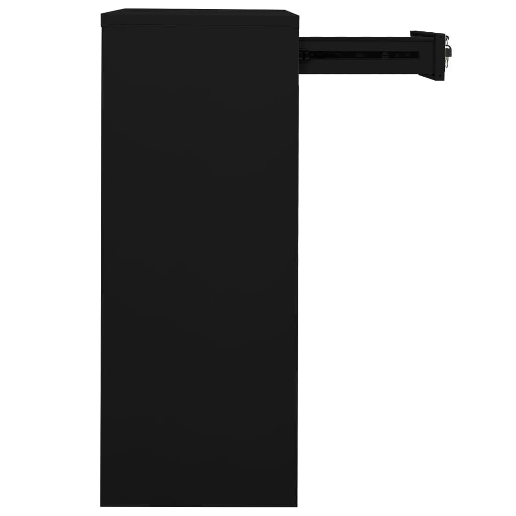 vidaXL Armoire de bureau Noir 90x40x102 cm Acier
