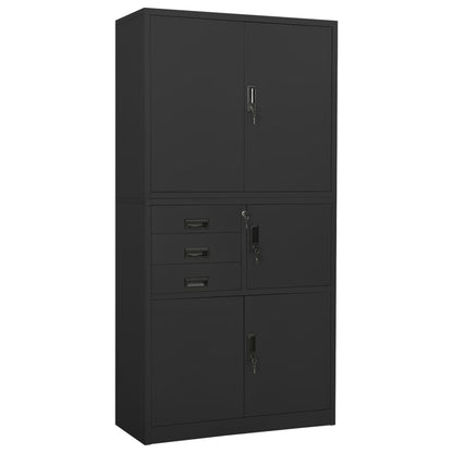vidaXL Büroschrank Anthrazit 90x40x180 cm Stahl