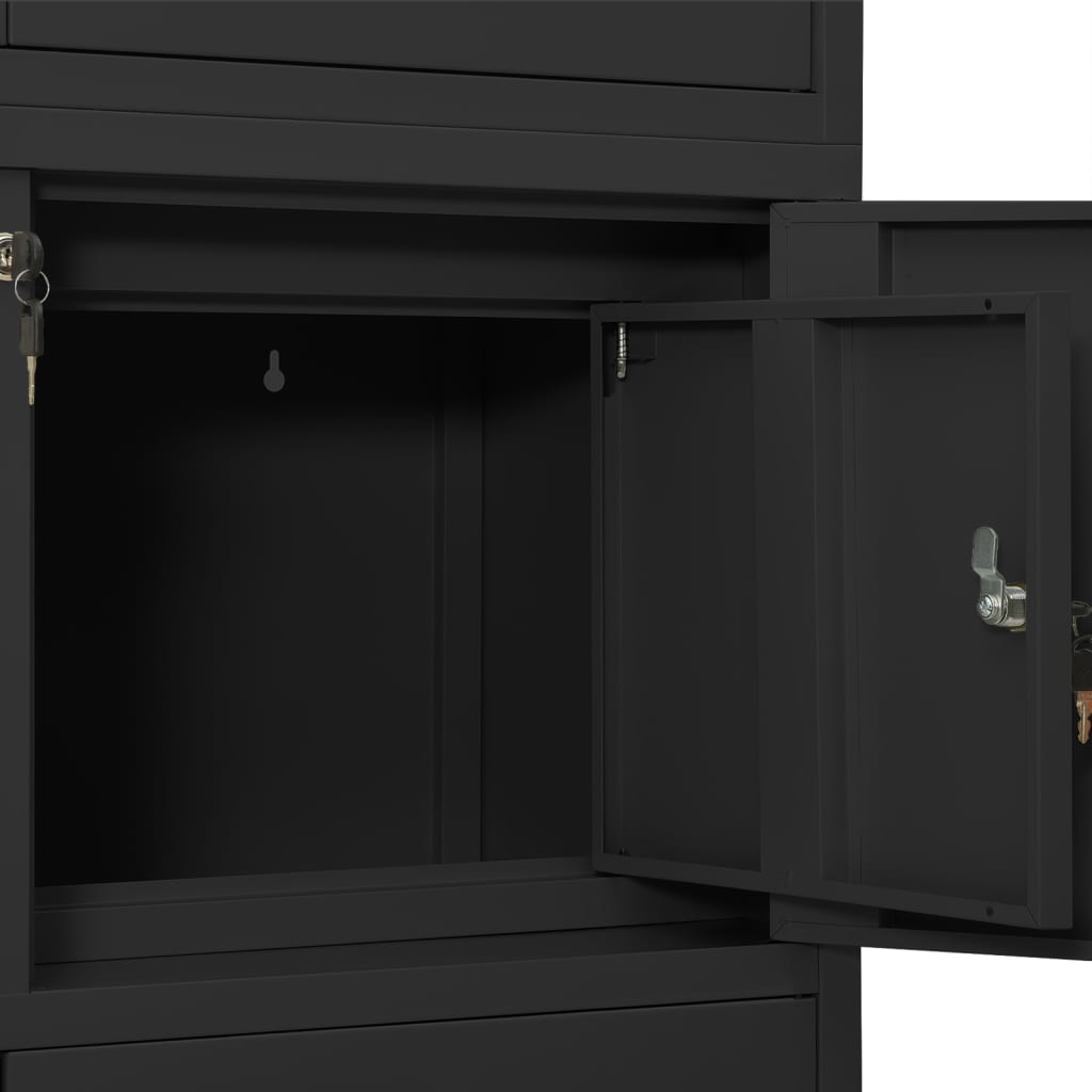 vidaXL Büroschrank Anthrazit 90x40x180 cm Stahl