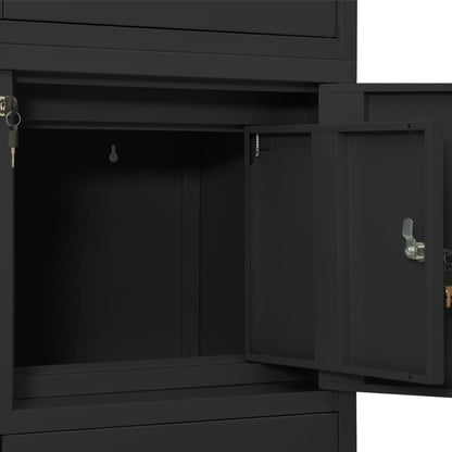 vidaXL Büroschrank Anthrazit 90x40x180 cm Stahl