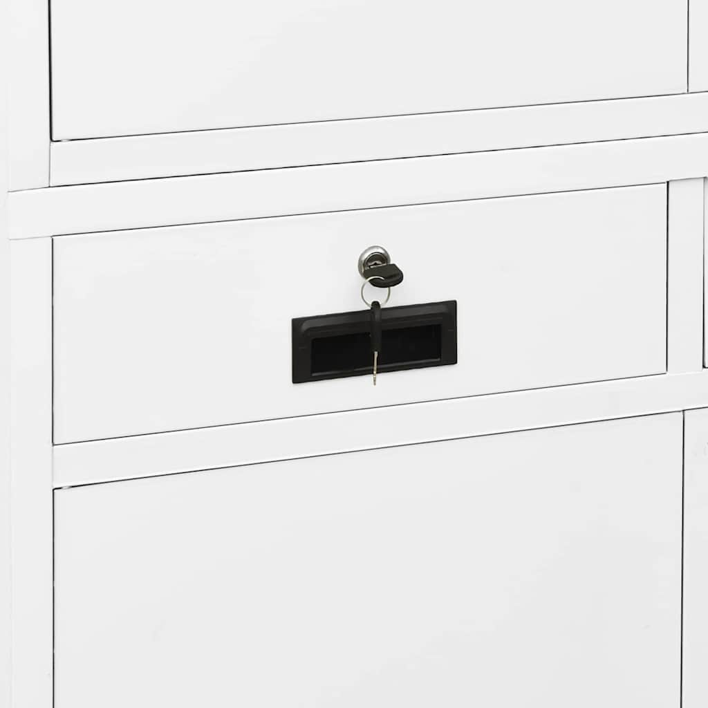 vidaXL Büroschrank Weiß 90x40x180 cm Stahl