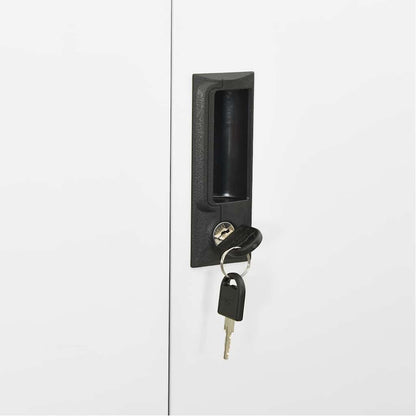 vidaXL Büroschrank Weiß 90x40x180 cm Stahl