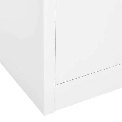 vidaXL Büroschrank Weiß 90x40x180 cm Stahl