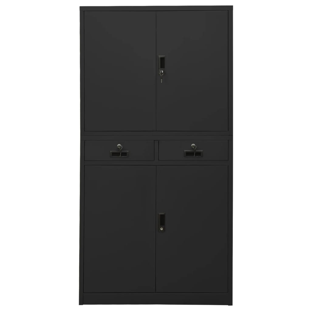 vidaXL Büroschrank Anthrazit 90x40x180 cm Stahl