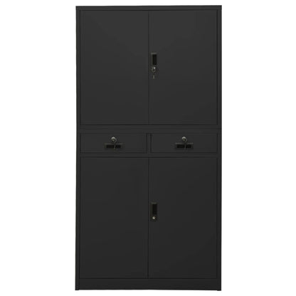 vidaXL Büroschrank Anthrazit 90x40x180 cm Stahl