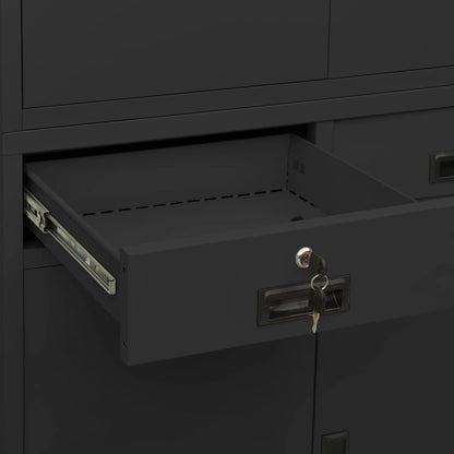 vidaXL Büroschrank Anthrazit 90x40x180 cm Stahl