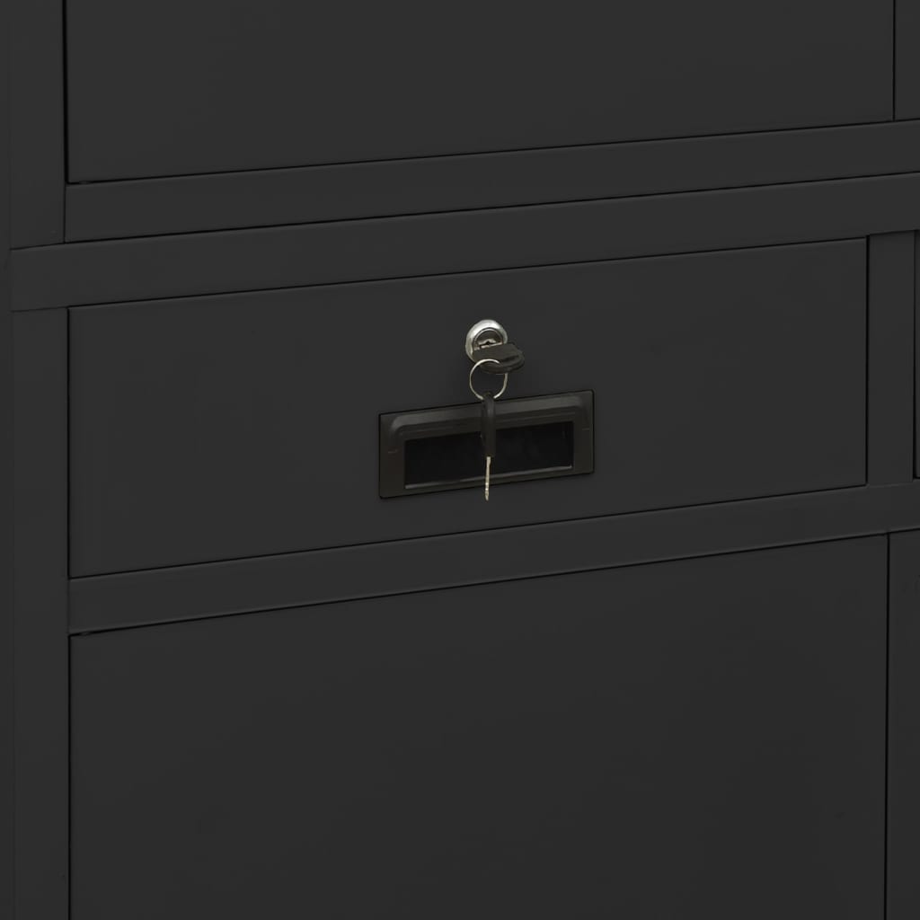 vidaXL Büroschrank Anthrazit 90x40x180 cm Stahl