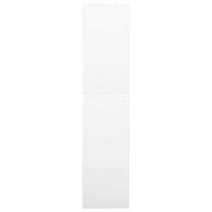 vidaXL Büroschrank Weiß 90x40x180 cm Stahl und Hartglas