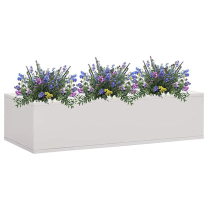 vidaXL Büro-Blumenkasten Hellgrau 90x40x23 cm Stahl