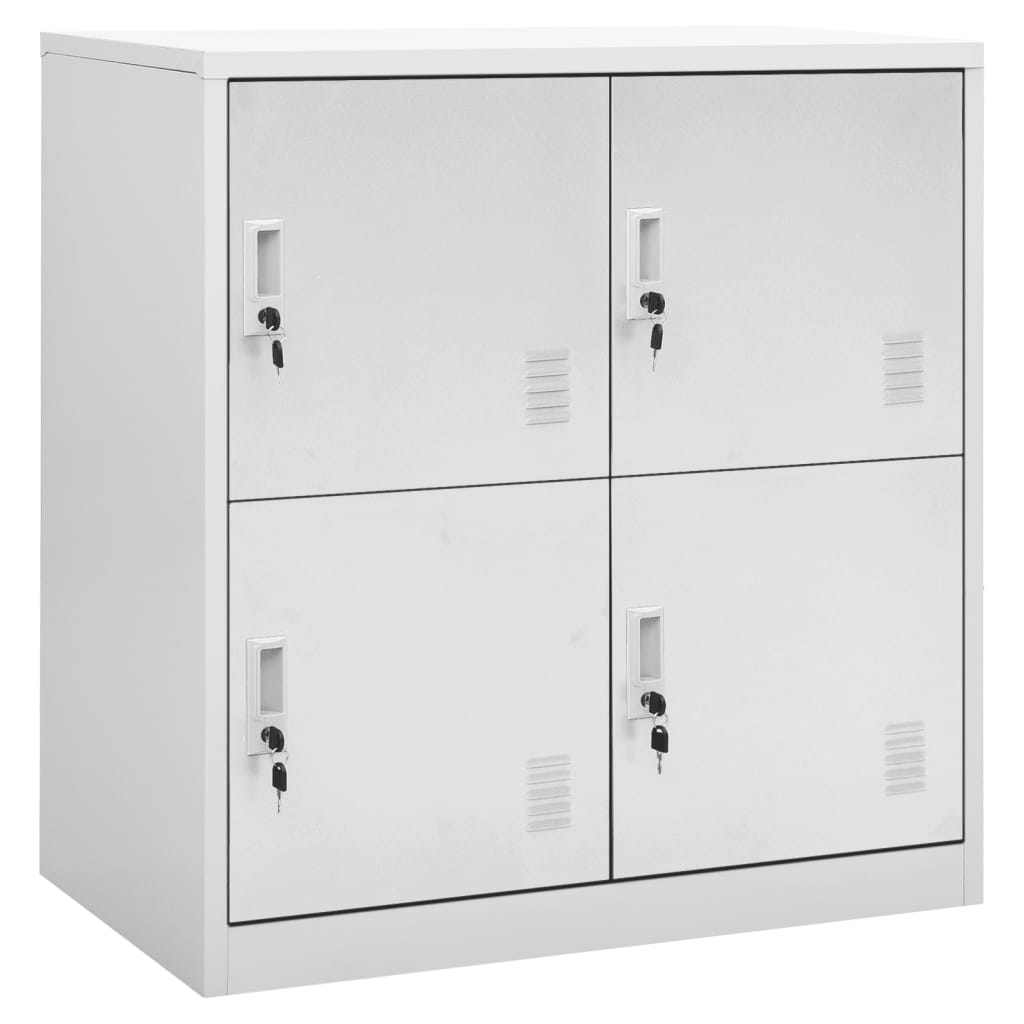 vidaXL Schließfachschrank Hellgrau 90x45x92,5 cm Stahl