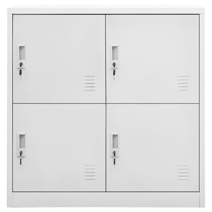 vidaXL Schließfachschrank Hellgrau 90x45x92,5 cm Stahl