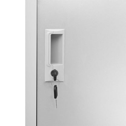 vidaXL Schließfachschrank Hellgrau 90x45x92,5 cm Stahl