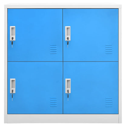vidaXL Schließfachschrank Hellgrau und Blau 90x45x92,5 cm Stahl