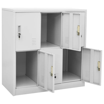 vidaXL Schließfachschrank Hellgrau 90x45x92,5 cm Stahl