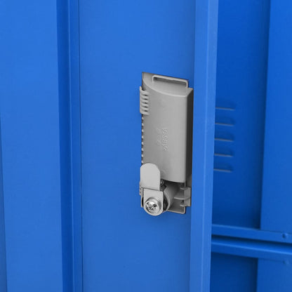 vidaXL Schließfachschrank Hellgrau und Blau 90x45x92,5 cm Stahl