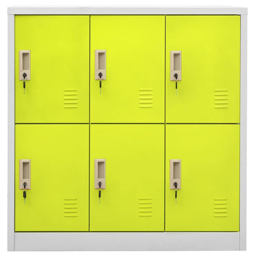 vidaXL Schließfachschrank Hellgrau und Grün 90x45x92,5 cm Stahl