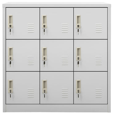 vidaXL Schließfachschrank Hellgrau 90x45x92,5 cm Stahl