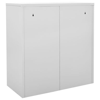 vidaXL Schließfachschrank Hellgrau und Rot 90x45x92,5 cm Stahl