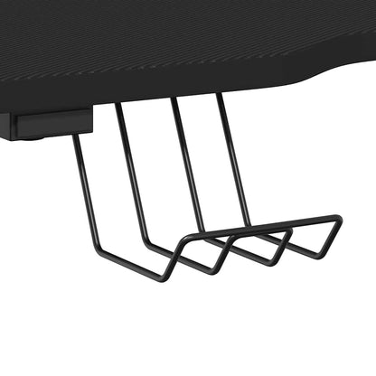 vidaXL Bureau de jeu avec pieds en Z Noir et rouge 90x60x75 cm