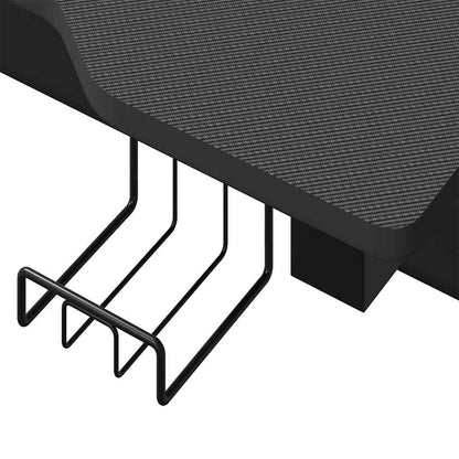vidaXL Gaming-Schreibtisch mit LED und Z-Gestell Schwarz 110x60x75 cm